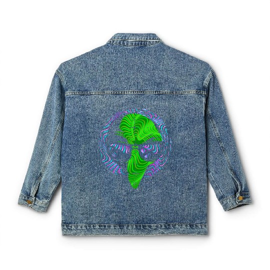 Alien Gift Extraterrestrial UFO AREA 51 Sci-fi Classic Women's Denim Jackets