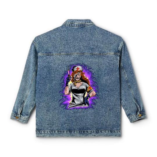 Angry Psychopathic Nurse Classic Women's Denim Jackets