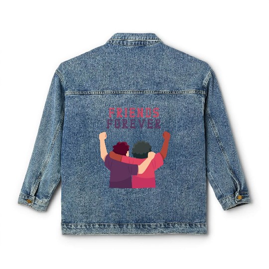 Cool Friends forever Classic Women's Denim Jackets for friendship day to you