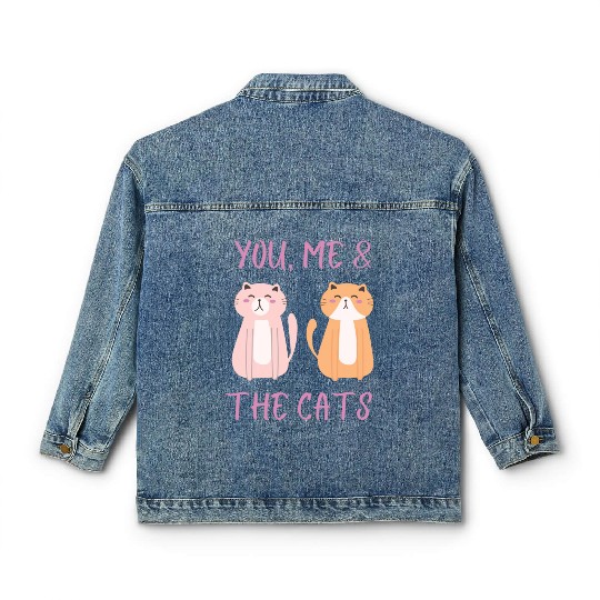 ask me about my cat funny cat Classic Women's Denim Jackets