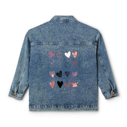 pattern, art, design, wallpaper, floral, flower Classic Women's Denim Jackets