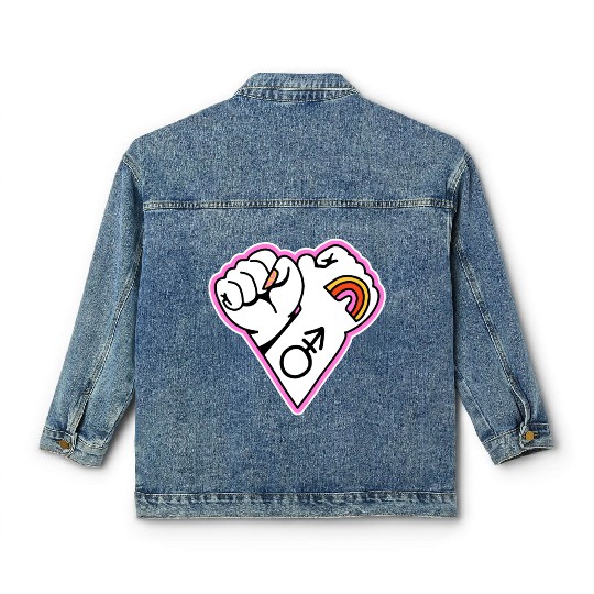 LGBT love is love Classic Women's Denim Jackets