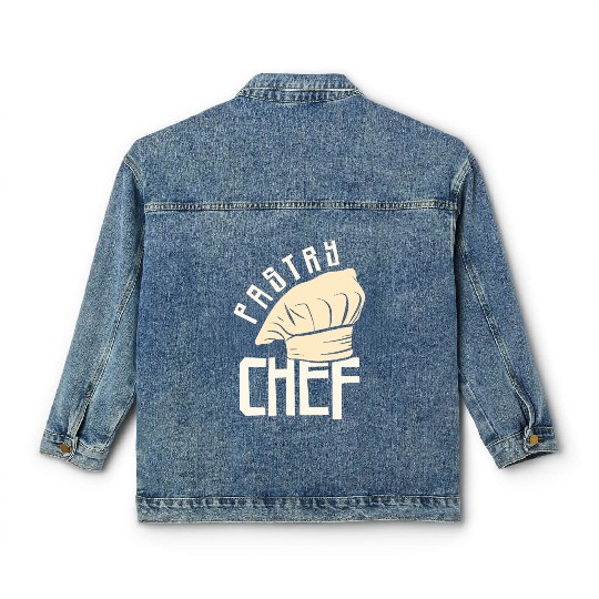 Pastry Chef Skull Baking Pastry Baked Goods Classic Women's Denim Jackets