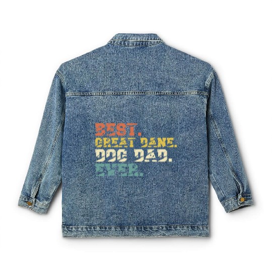 Best Great Dane Dog Dad Vintage Classic Women's Denim Jackets