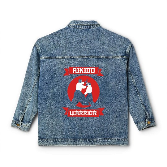 Aikido Warrior Martial Arts Training Fighter Classic Women's Denim Jackets