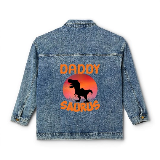 Daddysaurus Papasaurus Classic Women's Denim Jackets