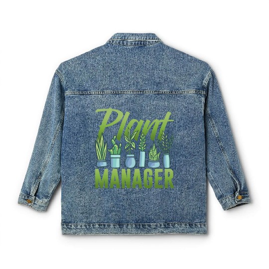 Plants Manager Garden Plant Gardening Landscaping Classic Women's Denim Jackets