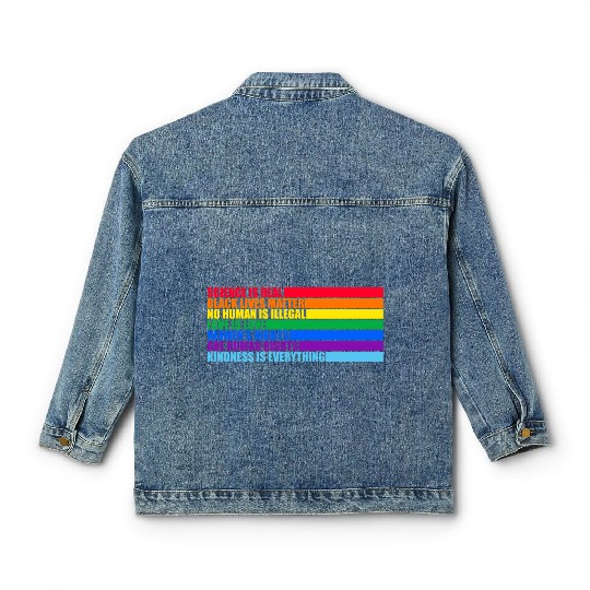 Science Is Real Black Lives Matter Love Is Love Classic Women's Denim Jackets