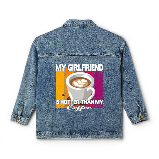my girlfriend taken love valentines day coffee Classic Women's Denim Jackets