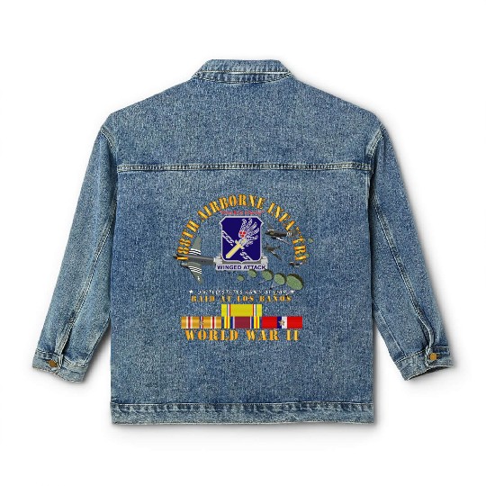 Army 188th Airborne Infantry Raid at Los Baños W J Classic Women's Denim Jackets
