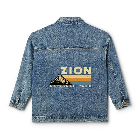 Retro Zion National Park US Vintage Utah Adventure Classic Women's Denim Jackets