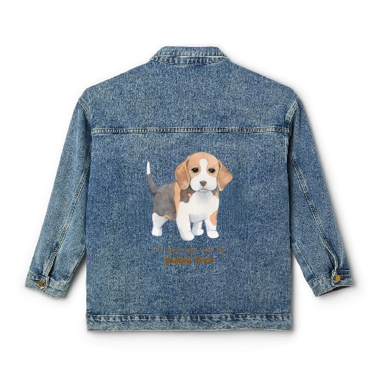 I'll Never Get over my Puppy Love. Adorable Beagle Classic Women's Denim Jackets