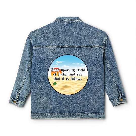 No Fucks Given I Dont Care Fuck Off No F*cks Cacti Classic Women's Denim Jackets