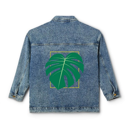 Tropical Leaves Classic Women's Denim Jackets
