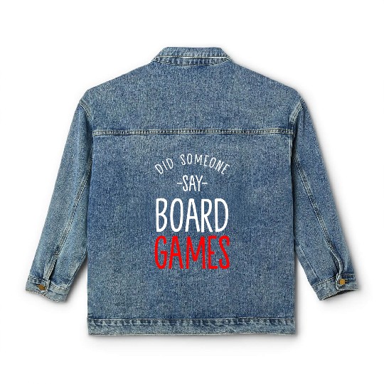 Game Night Nerd Rpg Roleplay Card Game Board Classic Women's Denim Jackets