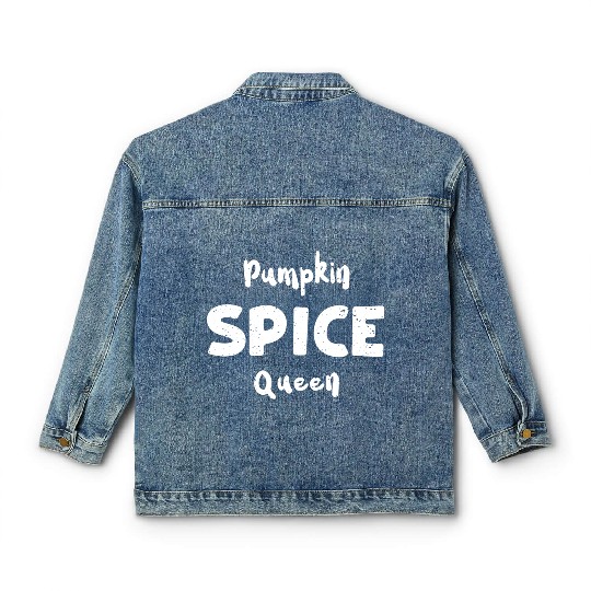 Pumpkin Spice Queen - Pumpkin Classic Women's Denim Jackets