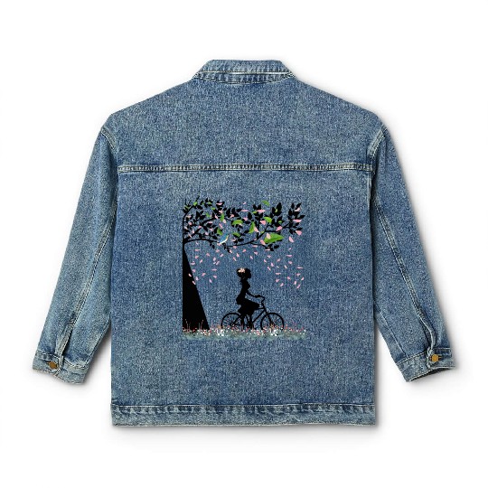blossom, spring, summer, flowers, tree Classic Women's Denim Jackets