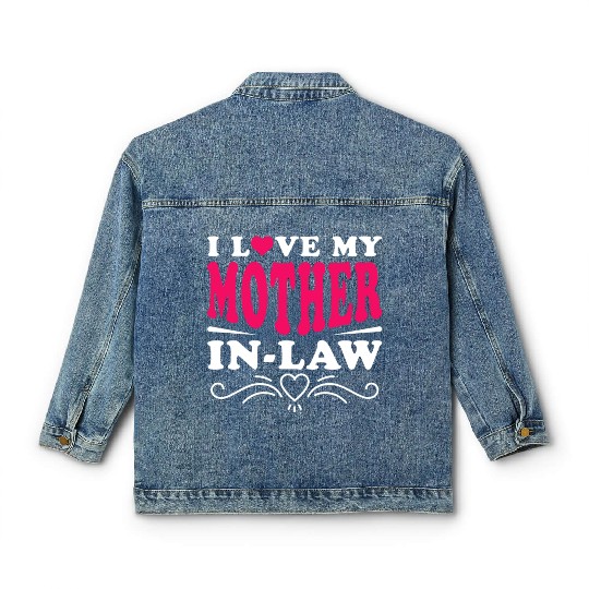 Mother-In-Law Funny Son-In-Law and Daughter-In-Law Classic Women's Denim Jackets
