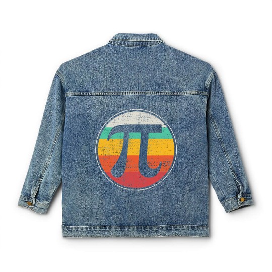 Pi Day Classic Women's Denim Jackets Math Classic Women's Denim Jackets Student Teacher Retro