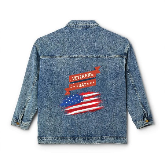 Thank You Veterans l Veterans Day Gift Idea Classic Women's Denim Jackets