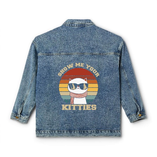 Show me your Kitties Cat Lover Classic Women's Denim Jackets