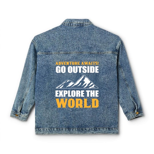 Explore the World Courageous Person Gift Classic Women's Denim Jackets