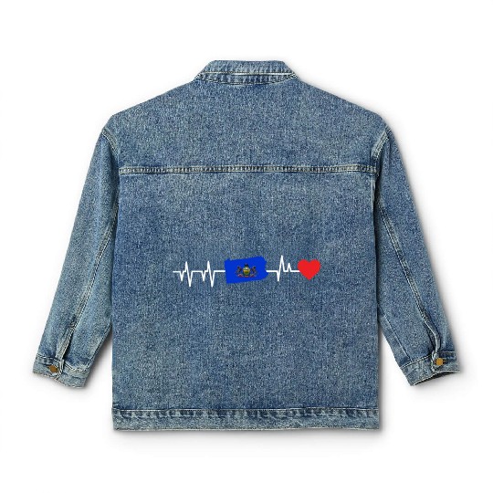 Pennsylvania Heartbeat Gift Classic Women's Denim Jackets