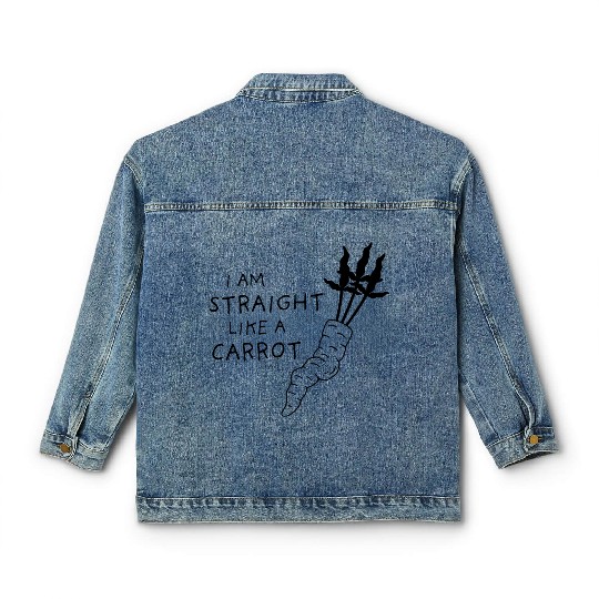 straight like a carrot - black uni II Classic Women's Denim Jackets
