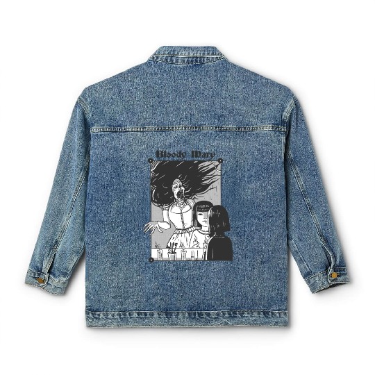 Bloody Mary Creepy Scary Horror Halloween Bloody M Classic Women's Denim Jackets