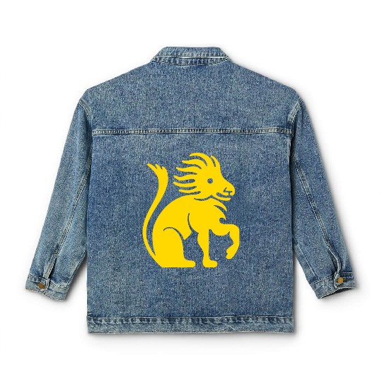 leo zodiac gold lion king Classic Women's Denim Jackets