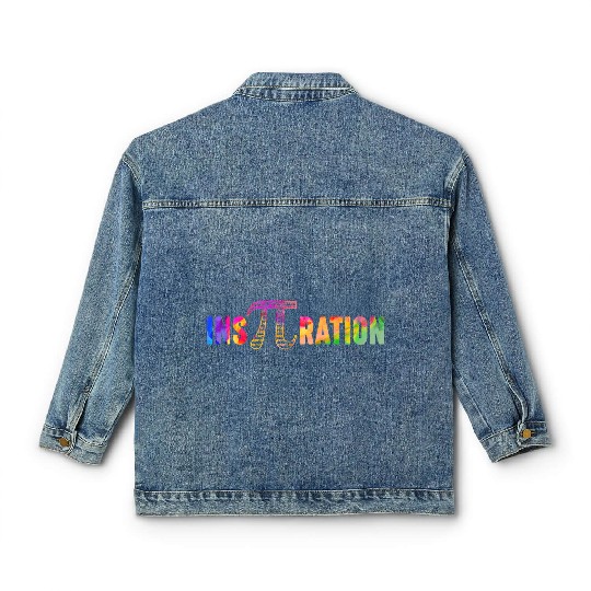 Irrational Number 3.14 Pi Day Math Physics Teacher Classic Women's Denim Jackets