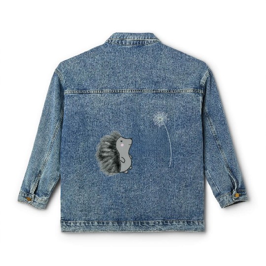 Hedgehog and dandelion Classic Women's Denim Jackets