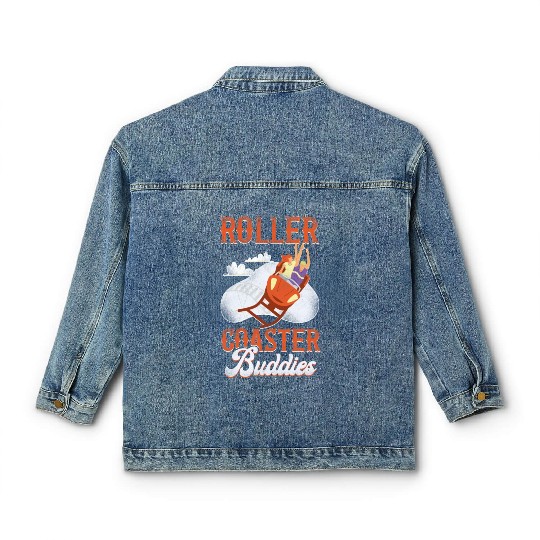 Roller Coaster Friends Besties Classic Women's Denim Jackets