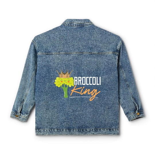 Broccoli King Broccoholic Vegetable Vegetarian Classic Women's Denim Jackets
