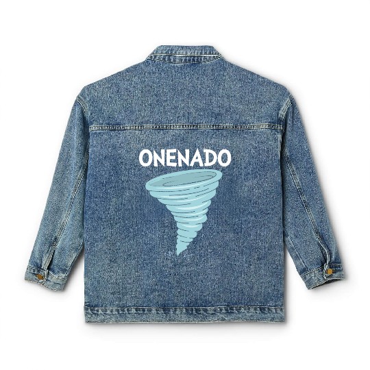 Onenado 1st Birthday Tornado Classic Women's Denim Jackets