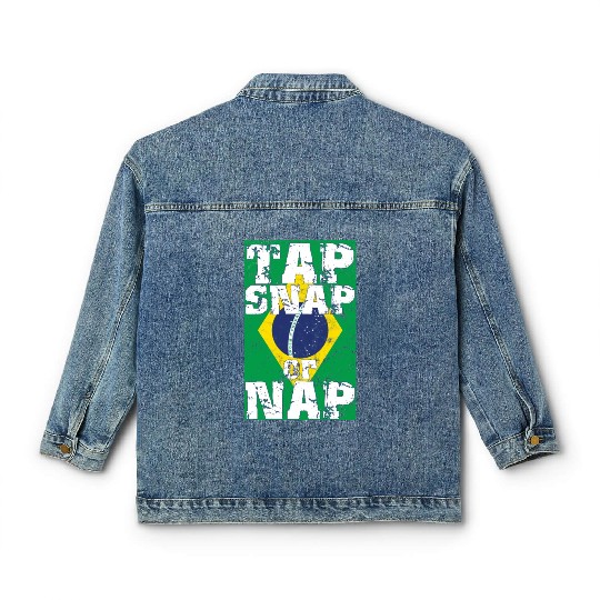 Tap Snap Or Nap - BJJ Brazilian Jiu Jitsu Classic Women's Denim Jackets