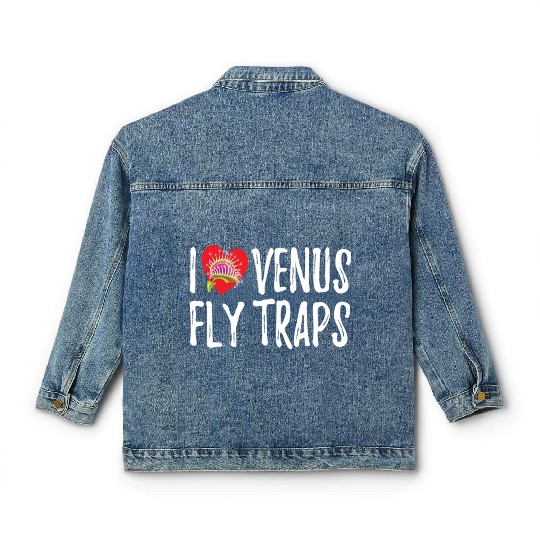 I Love Venus Flytrap Carnivorous Bite Me Classic Women's Denim Jackets