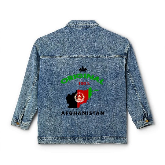 Afghanistan original 100% flag design Classic Women's Denim Jackets