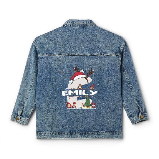Emily Christmas - Emily Name funny Xmas Classic Women's Denim Jackets