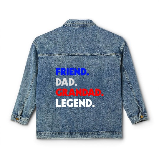 FRIEND DAD GRANDAD LEGEND Classic Women's Denim Jackets