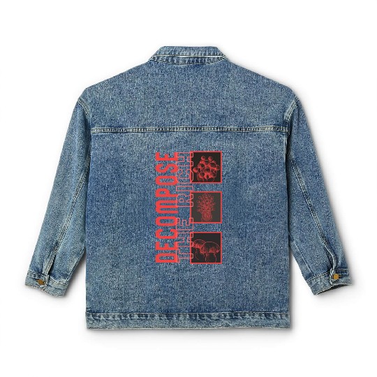 Fungi Classic Women's Denim Jackets, Decompose The Rich Classic Women's Denim Jackets, Funny