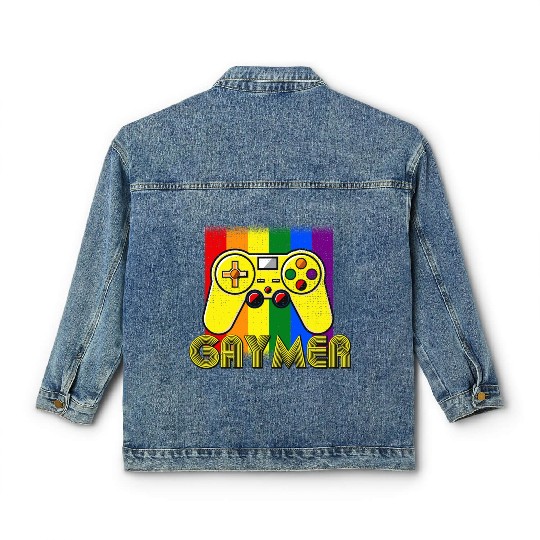 Funny Gaymer Gay Gamer - Pride Rainbow LGBT Classic Women's Denim Jackets