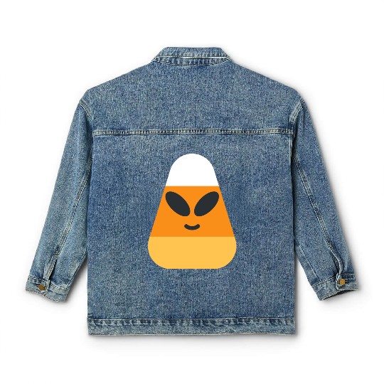 Alien Candy Corn Halloween Costume Classic Women's Denim Jackets