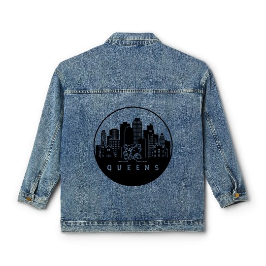 Queens New York Skyline Classic Women's Denim Jackets