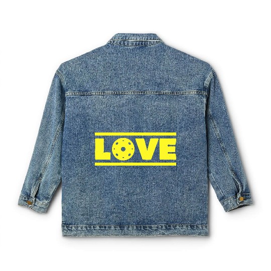 Pickleball Love Matching Retro Vintage Cute Pickle Classic Women's Denim Jackets