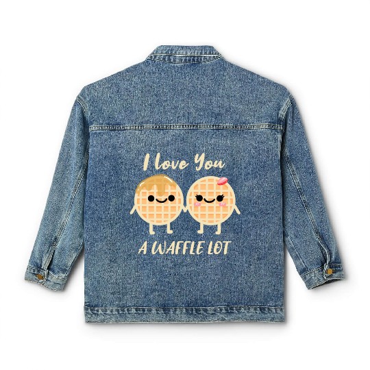 I Love A Waffle Lot For Waffle Lover Classic Women's Denim Jackets