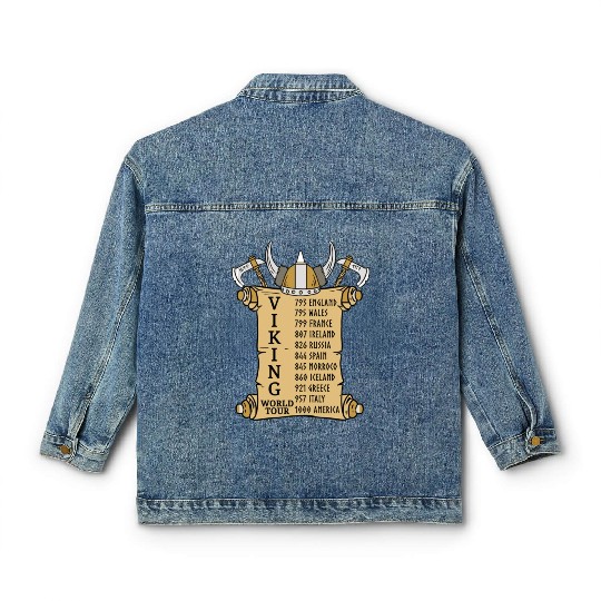 Viking World Tour For Vikings Lover Classic Women's Denim Jackets