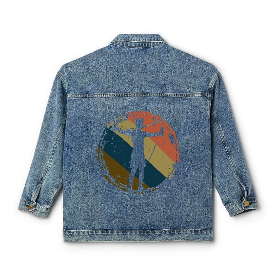 Dumbbell Exercise Gift for Men Weightlifting Gift Classic Women's Denim Jackets