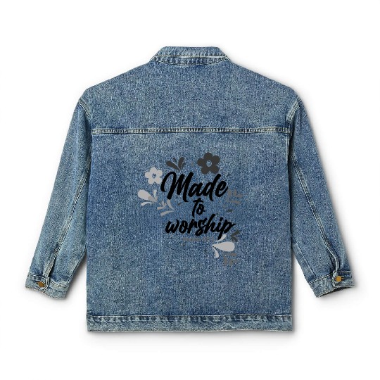 Christianity Gifts Made to Worship Christian Gift Classic Women's Denim Jackets