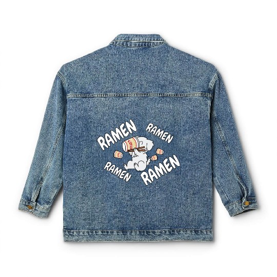 Great Pyrenees Instant Ramen Noodles Classic Women's Denim Jackets